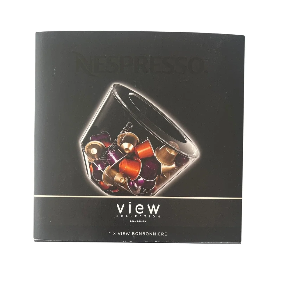 Nespresso View Collection Bonbonniere Capsule Dispenser Glass Bowl 3417 Clear